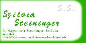 szilvia steininger business card